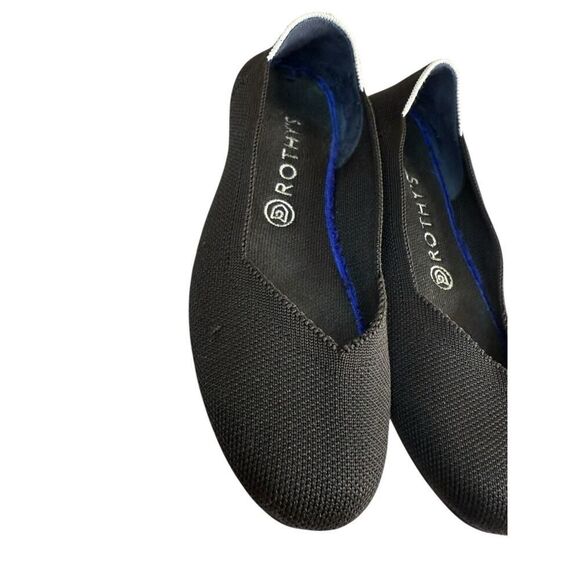 Rothy’s Black Knit Point Flats Size 8 | Eco-Friendly Washable Shoes - Picture 2 of 7